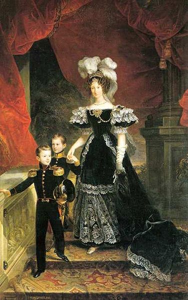 Maria Theresa of Austria Queen of Piedmont with Sons 1832 by Ferdinando Cavalleri 1794-1865 Castello di Racconigi Turin or Alexander Palace St. Petersburg